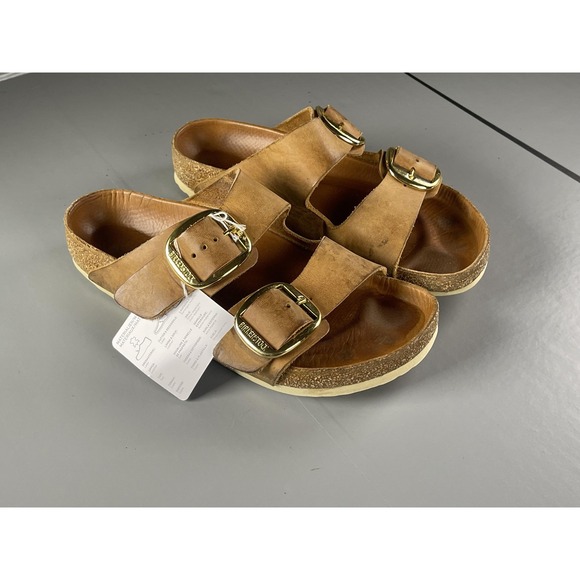 Birkenstock Arizona Big Buckle Sandals Womens Size 7 Brown Leather Germany EU 38 - Picture 1 of 9
